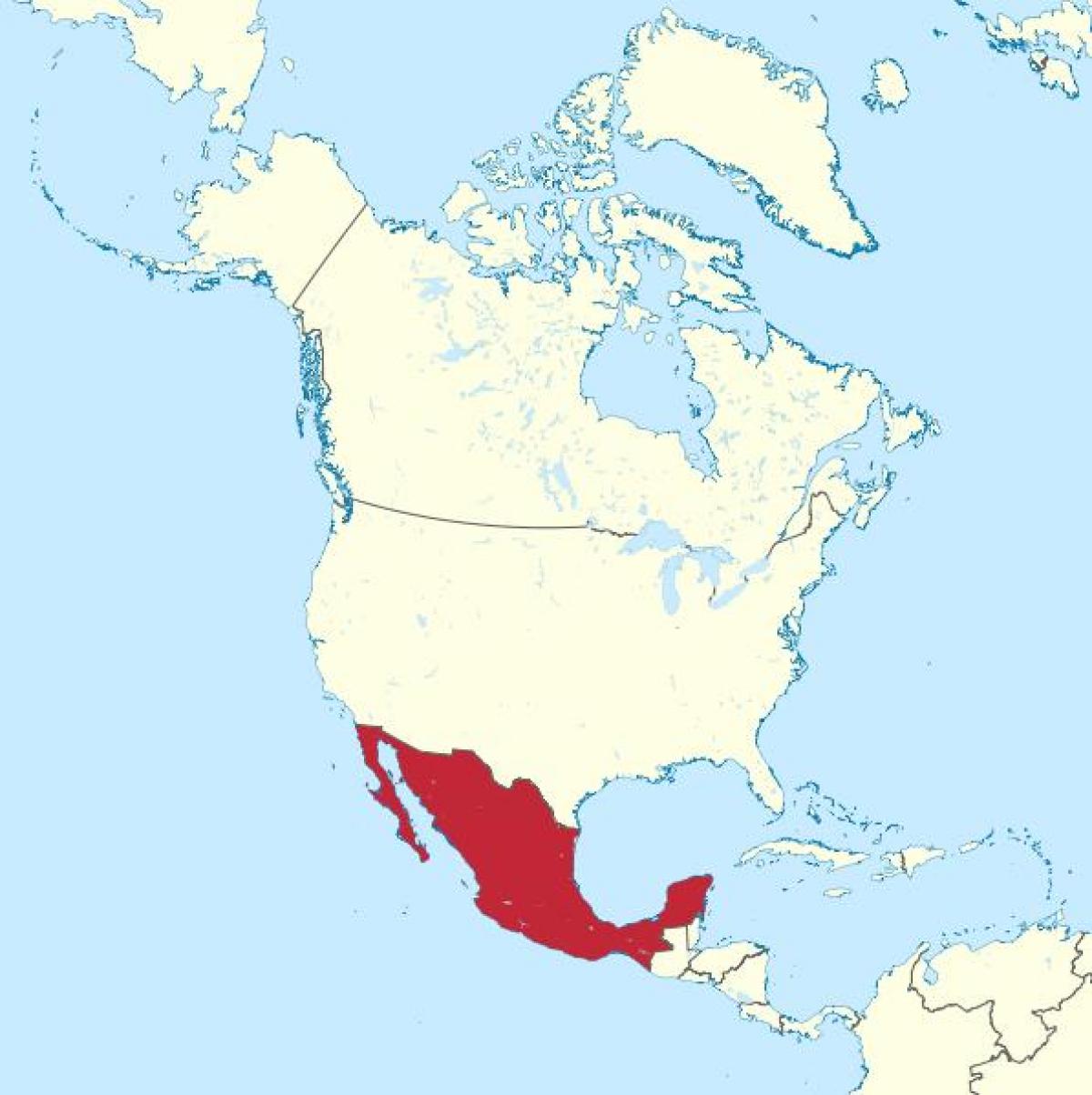 Mexico at amerika mapa