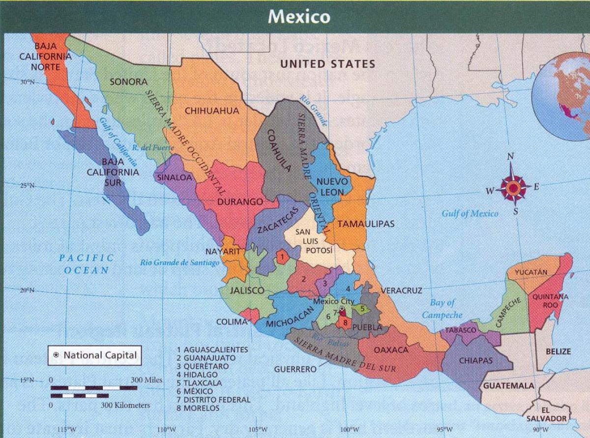 aztec mapa ng Mexico