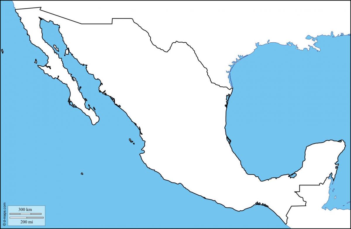 blangko Mexico map