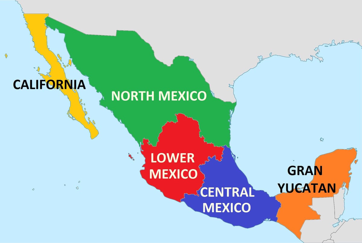 unidos sa Mexico map