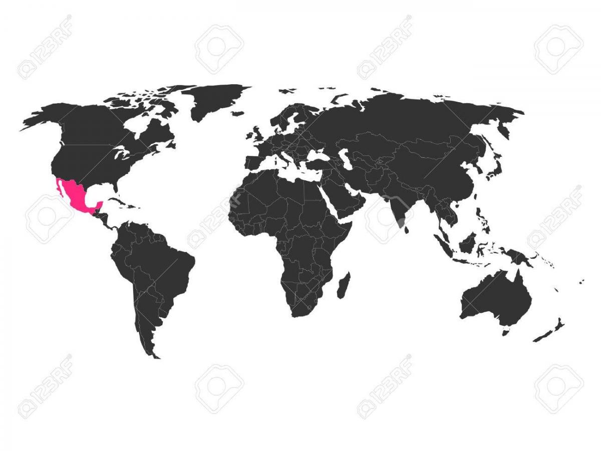 Mexico sa mapa ng mundo