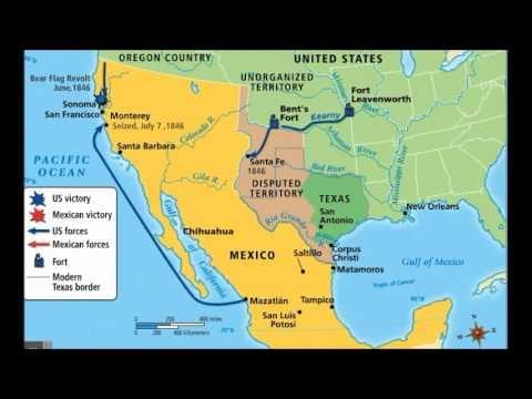 ang mexican digmaan mapa