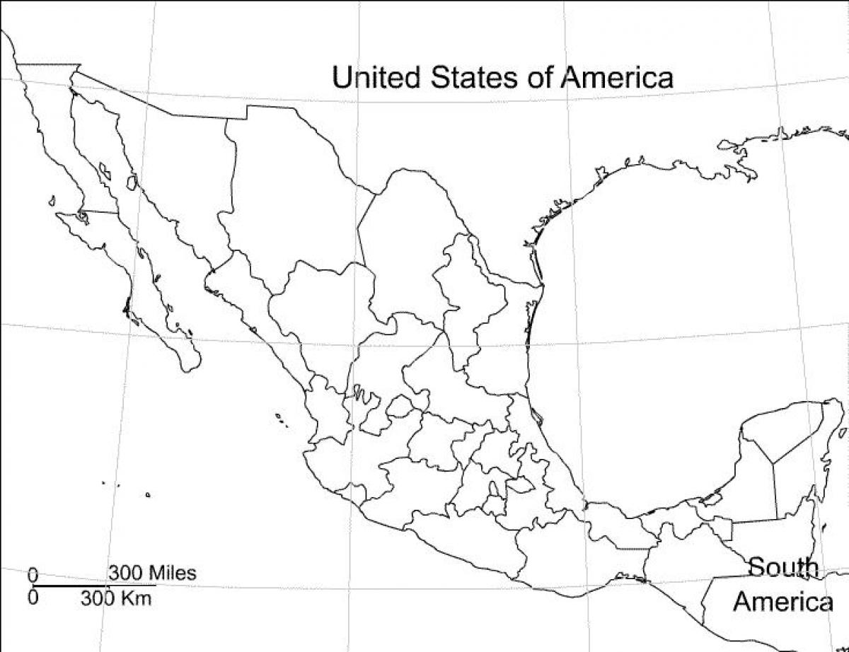 Mexico map blangko