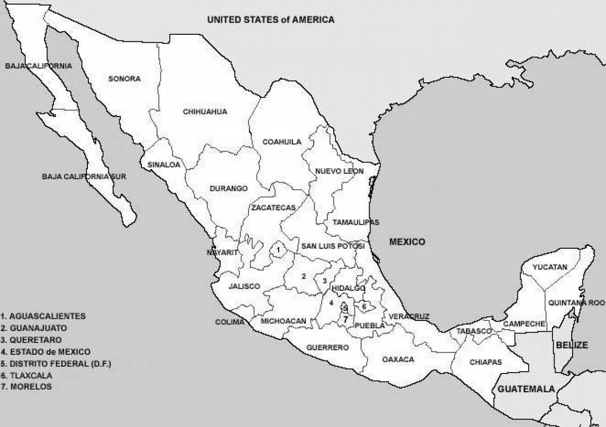 mapa ng Mexico county