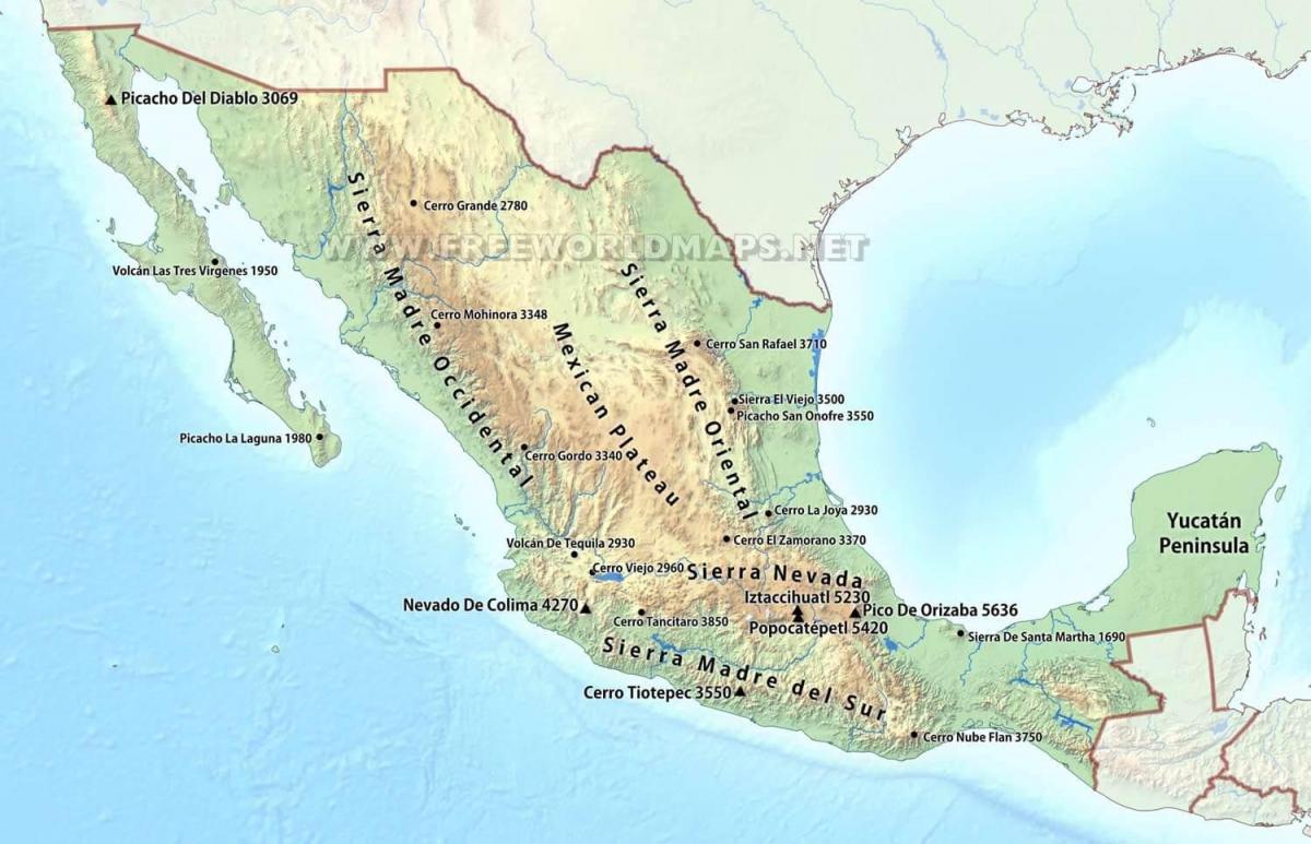 mapa ng Mexico disyerto