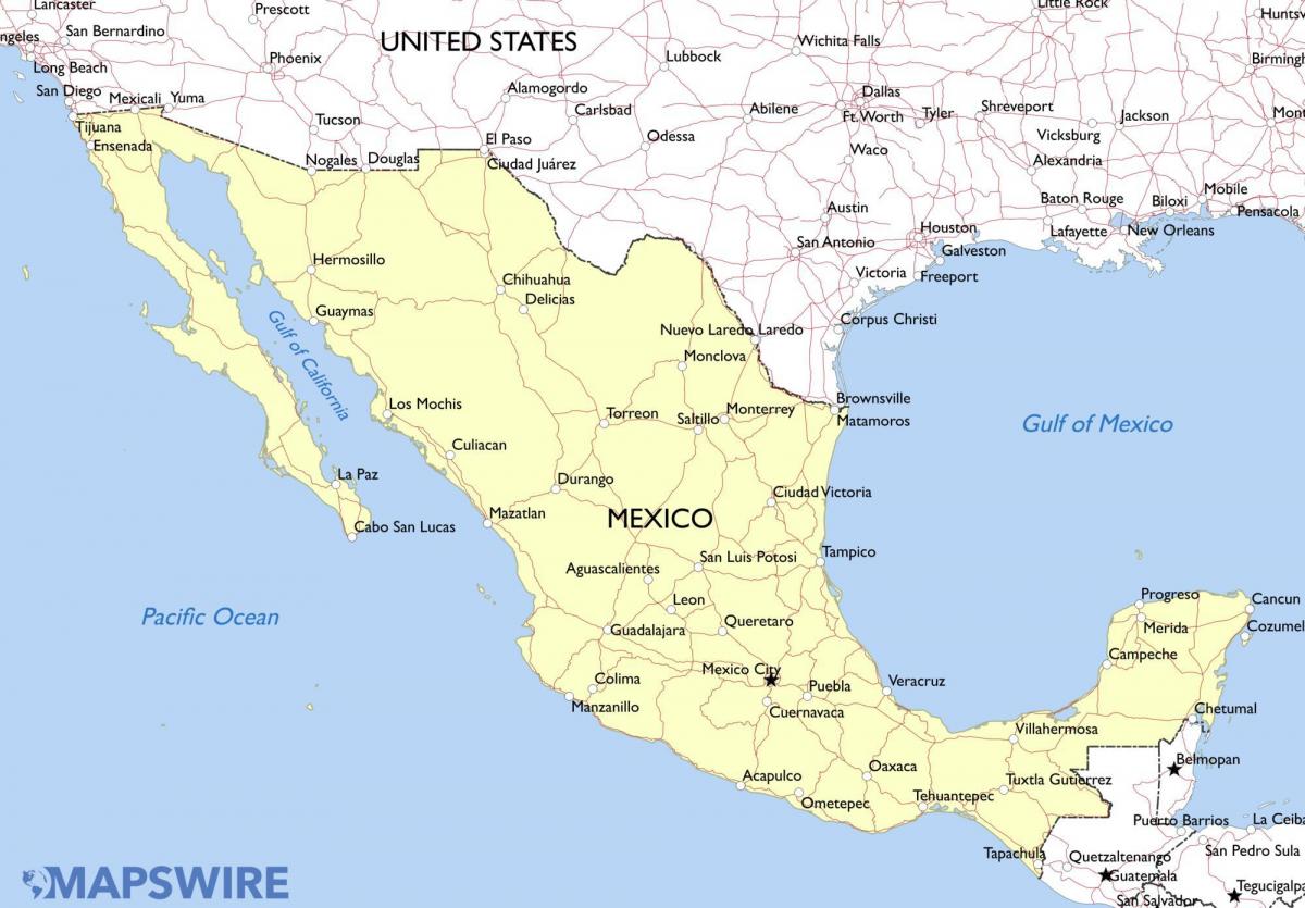 mapa ng Mexico eartquake