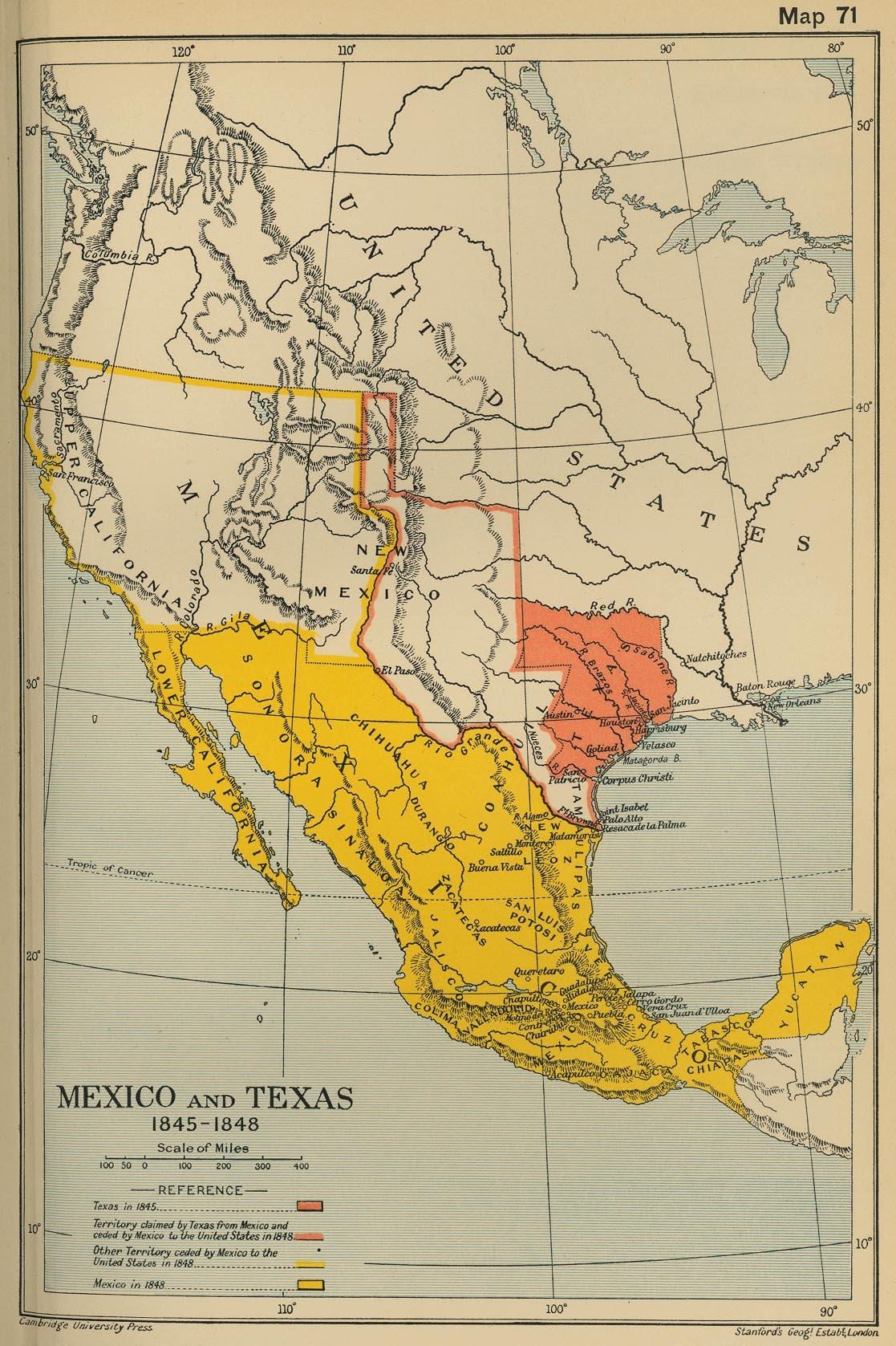 mapa ng Mexico 1700