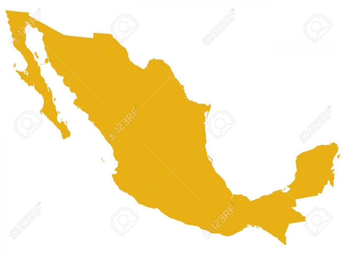 mapa ng Mexico silweta