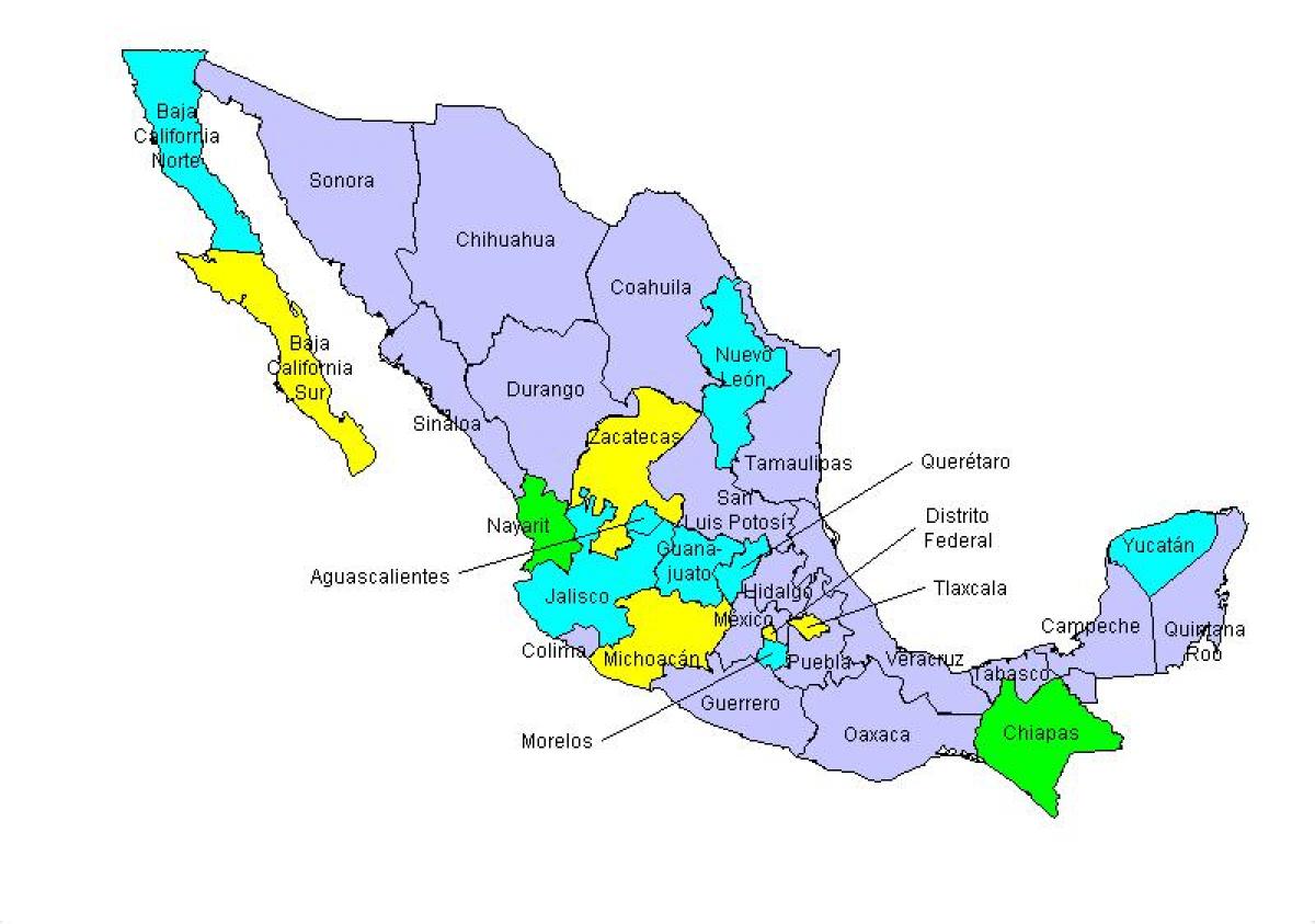 mapa ng Mexicos unidos