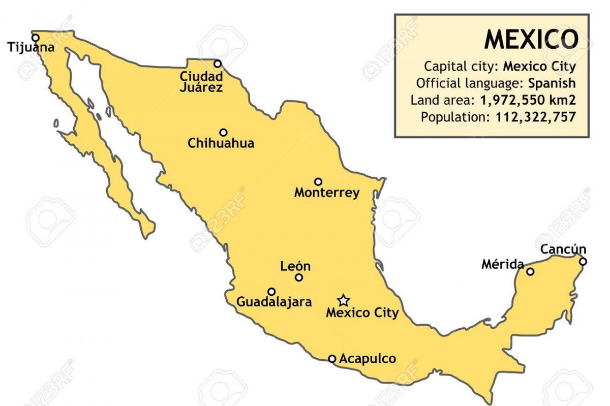Mexico mapa ng bansa
