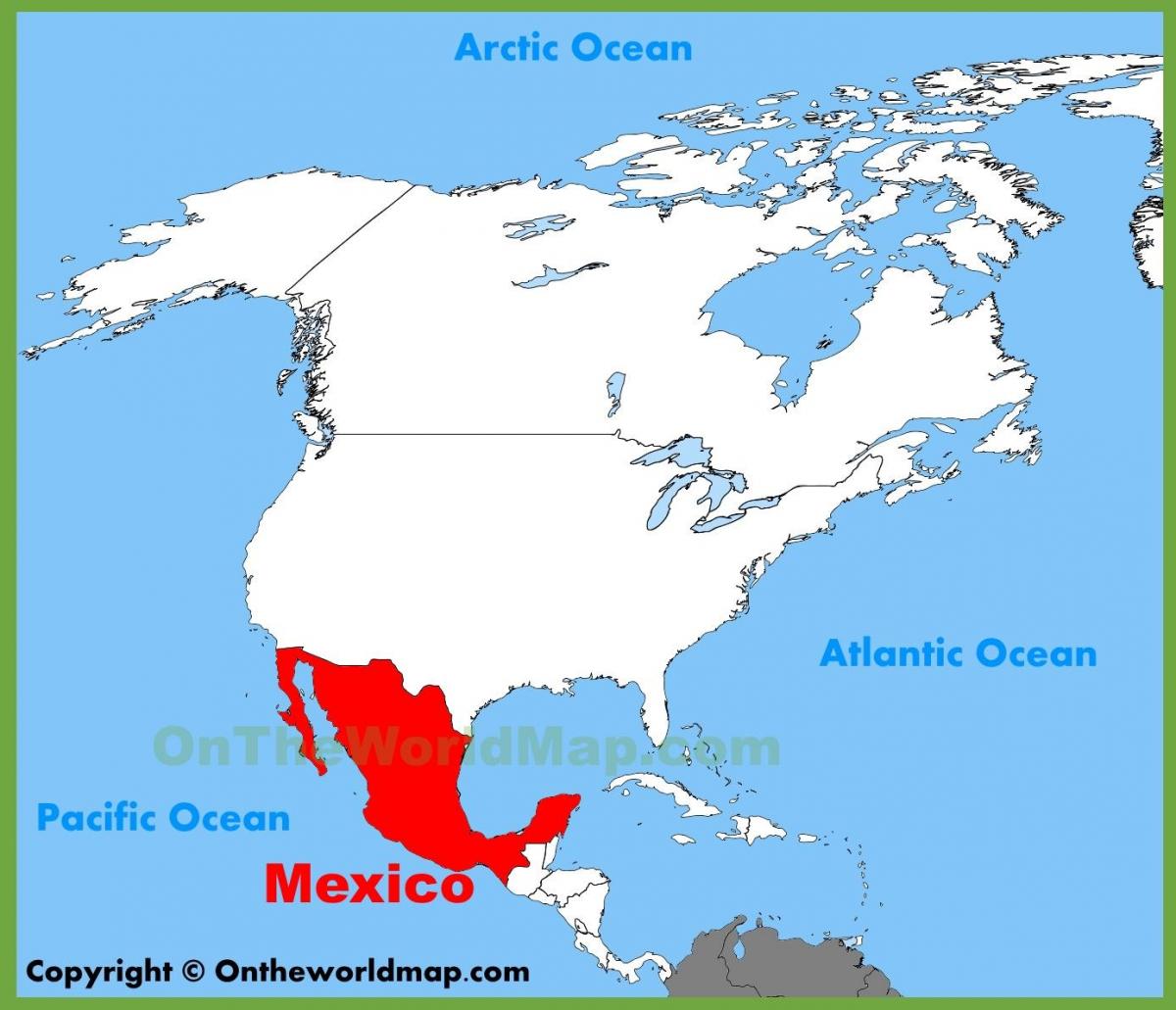 Mexico mapa ng lokasyon