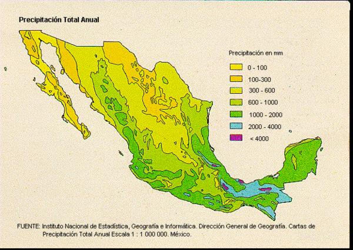 mapa ng panahon para sa Mexico