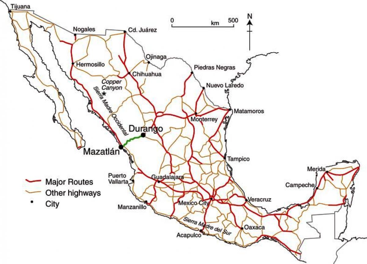 mexican toll road map