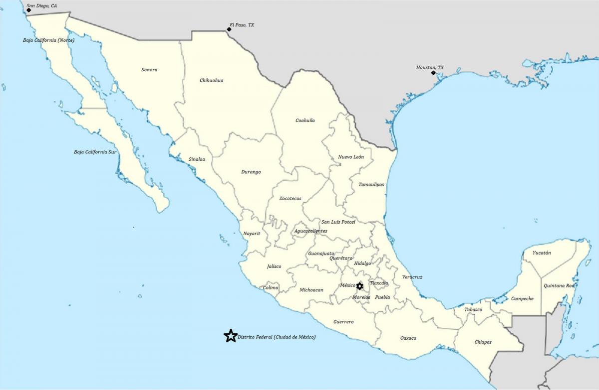 estado ng Mexico map