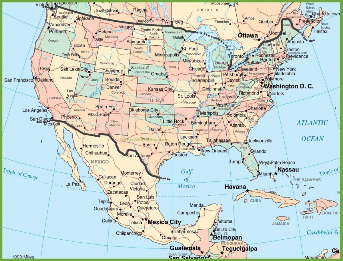 sa amin mapa ng Mexico