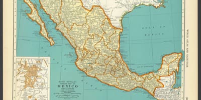 Antigo mapa ng Mexico