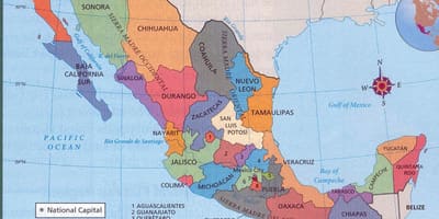 Aztec sa Mexico map