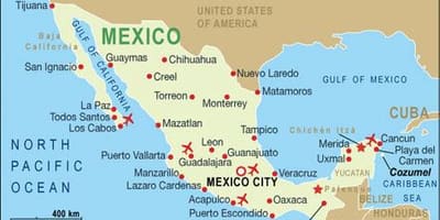 Mapa ng Mexico bansa