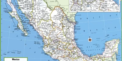 Mapa ng Mexico malaking