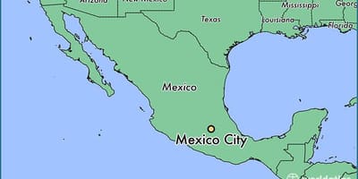Ipakita ang isang mapa ng Mexico