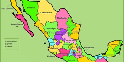 Mapa ng estado ng Mexico