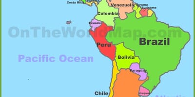 Mapa ng Mexico sa timog america