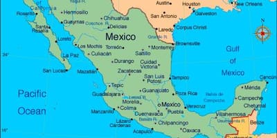 Mapa ng mga resorts sa Mexico
