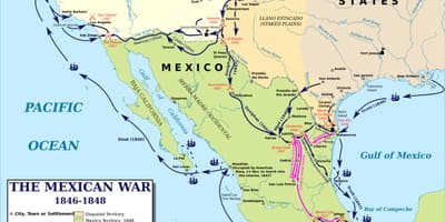 Mapa ng mexican digmaan mapa
