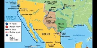 Ang mexican digmaan mapa