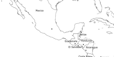 Mapa ng Mexico, central america