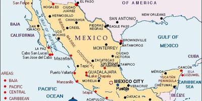 Mexico map bakasyon