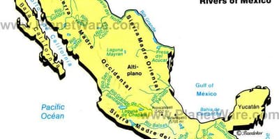 Mapa ng Mexico na mga saklaw ng bundok
