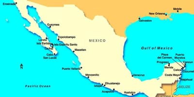 Mapa ng Mexico cruise port