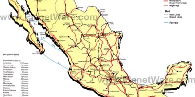 Highway mapa ng Mexico