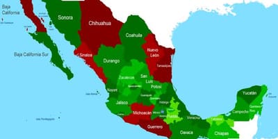Mapa ng Mexico kaligtasan