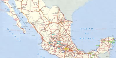 Mapa ng Mexico kalsada