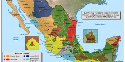 Mexican na mga kartel mapa