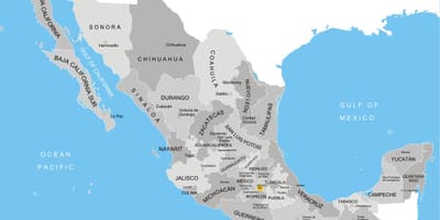 Mapa ng Mexico lalawigan