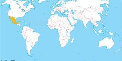 Mexico mundo mapa ng lokasyon