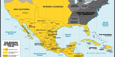 Mapa ng Mexico noong 1800