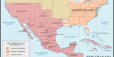 Mexico 1821 mapa