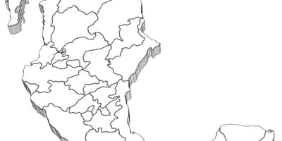 3d na mapa ng Mexico