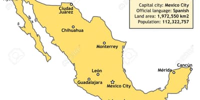 Mexico mapa ng bansa