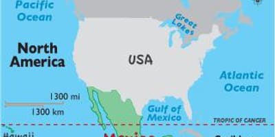 Mexico sa mapa ng mundo