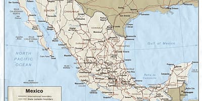 Mapa ng kalsada ng Mexico