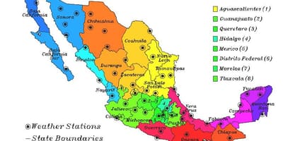 Taya ng panahon mga mapa ng Mexico