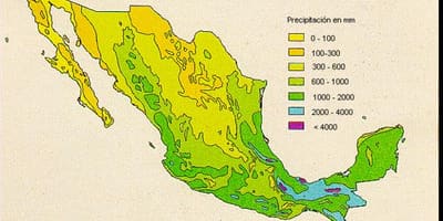 Mapa ng Mexico na pag-ulan