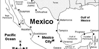 Mapa ng Mexico paaralan