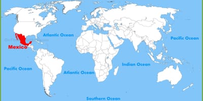 Mapa ng mundo Mexico