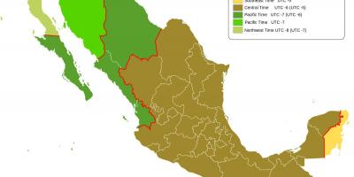 Time zone mapa ng Mexico